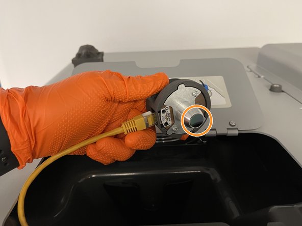 Access the IR sensor by rotating clockwise and pulling.