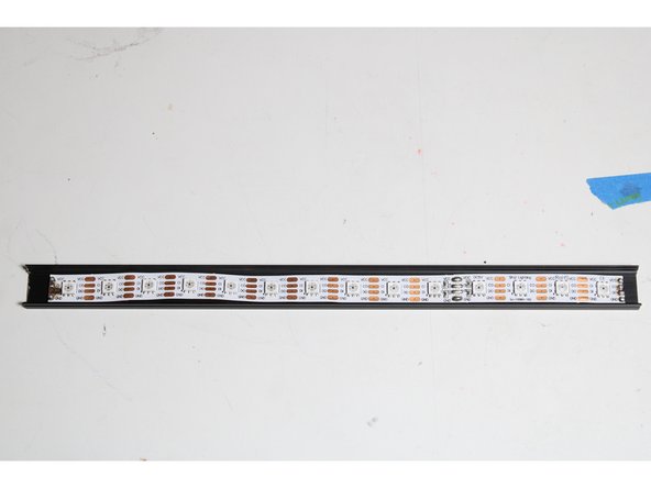 Don't put tape too close to the ends! It'll burn when we solder the strips!