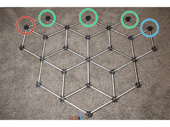 Assemble the network - but don't glue it yet! Remember that the node names are backwards, because this is sitting upside-down.
