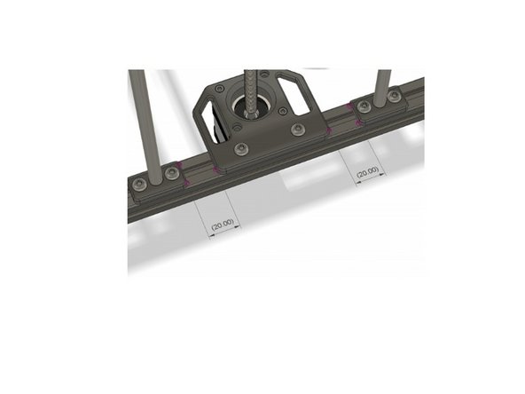 Use calipers to measure 8mm rod placement.