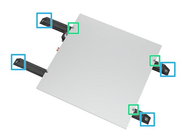 Loosen but do not remove the 3 M3 bolts holding your bed down.