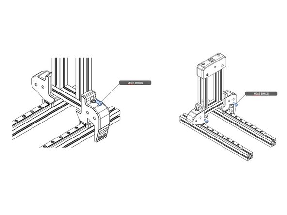 Use the three illustrations in this step to identify all fasteners of the bed frame. Make sure all are snug and tight.
