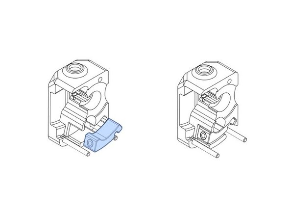 Slide the shuttle onto the screws.