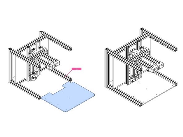 First slide in one M3 nut as shown.