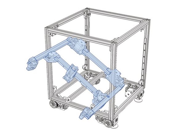 Your basic assembly of the gantry is complete. Now you can move on to installing the gantry.