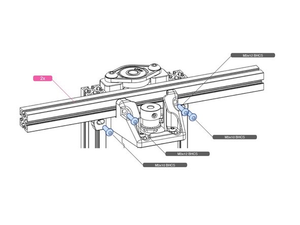 Add M3 nuts as necessary for the screws in the illustration.