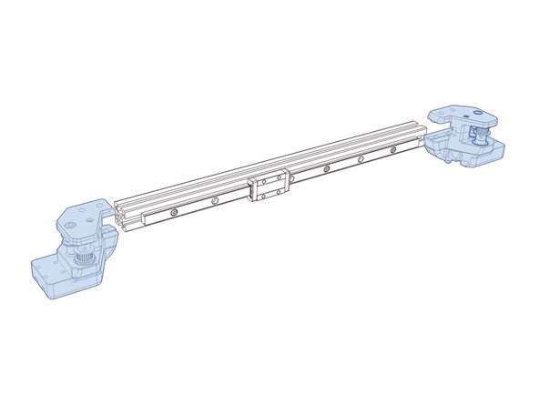 Ensure your M3 bolts on the linear rail are lose and that your guides are installed to hold it in place.