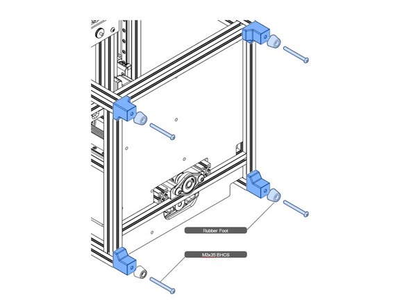 Add printed legs and purchased feet, as shown.
