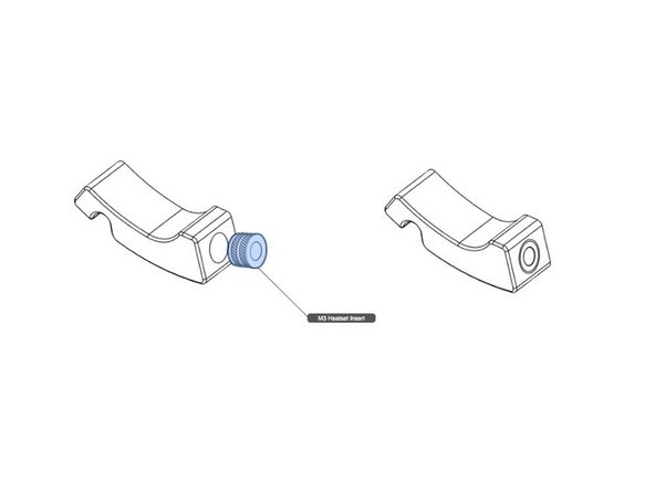 Using a soldering iron with a conical tip (or special heatset insert insertion tip), install the threaded inserts. Inserts should be flush, or a hair below the housing surface.