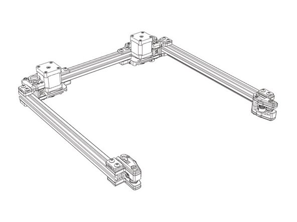 Using the back of the linear rail as an index, push the AB assemblies forward until they rest flush with the rails.