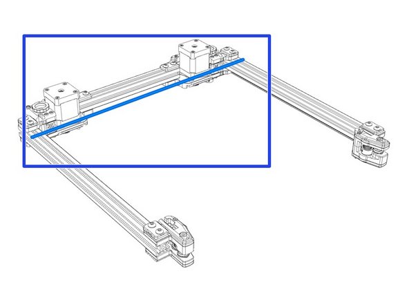 Slide the X beam to the rear of the gantry.