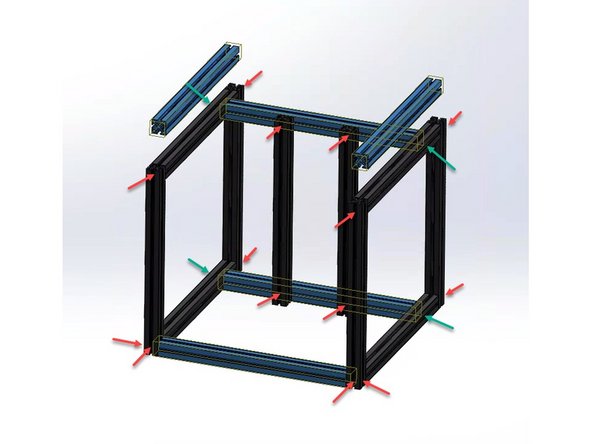 When you have completed all the hole drilling, the holes will line up on the frame as shown.
