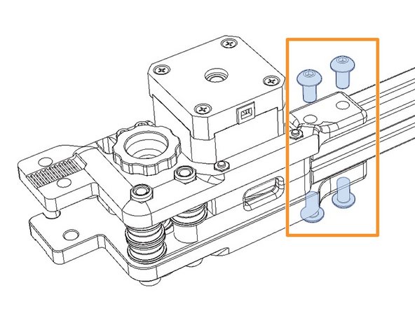 Loosen the 4 bolts on the back of both A/B assemblies and re-tighten.