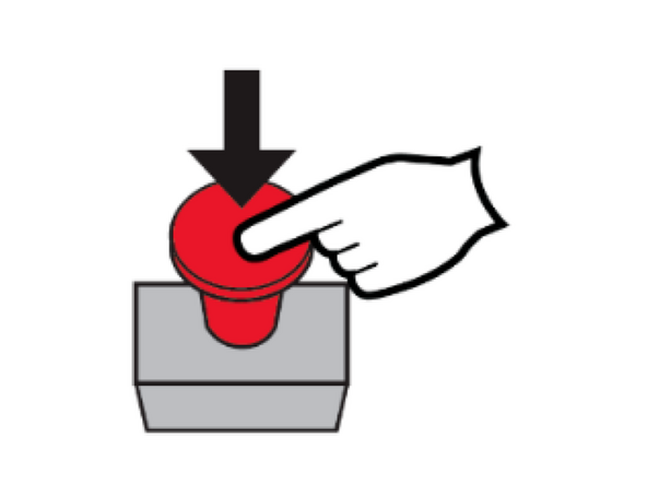 To prevent unexpected machine cycling, depress the stop button to the off position before connecting an air supply to your machine.