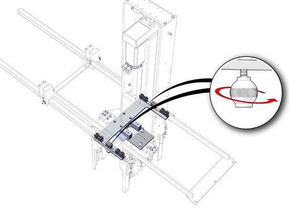 Slide the mandrel off of the ram mounting plate and onto the trolley's mounting plate.