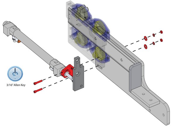 Unscrew the foot mounting and remove the cylinder.