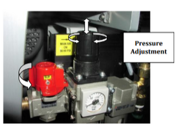 The BEL 250 features a 120 VAC single-phase electrical system per NEMA 12 specs. It’s powered by a 1/2 HP TEFC motor drawing 8 amps and connects to a power outlet with a standard cord and plug. If needed, use a minimum AWG 14-gauge extension cord with a three-pin connection to connect to the power source.