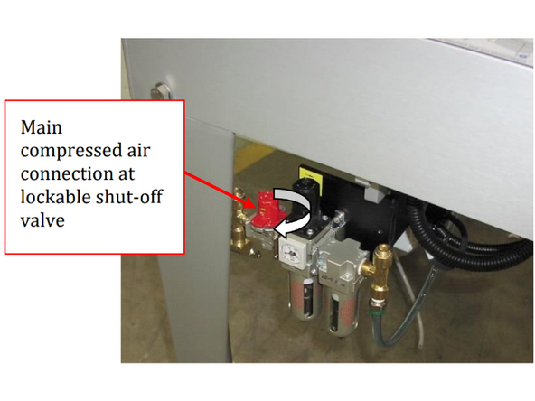 The supply must be clean factory air. Air pressure should be set to 80 PSI / 5 BAR for most applications with a  minimum setting of 65 PSI / 4 BAR and a maximum of 100 PSI / 7 BAR.