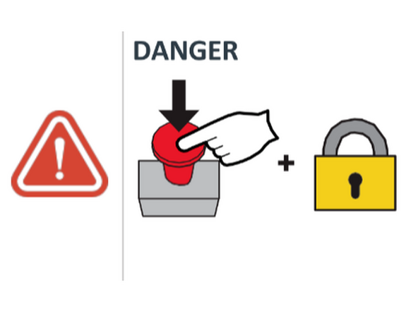 -Before operating your machine, read and understand the Safety  section on page 7. -Turn OFF the manual Start/Stop/E-Stop Switch Valve and lockout the  Filter Regulator before making any adjustments.