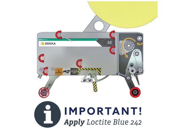 Do not apply Loctite on other screws.