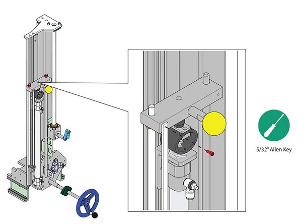 Remove the screw securing the top of the E scale.