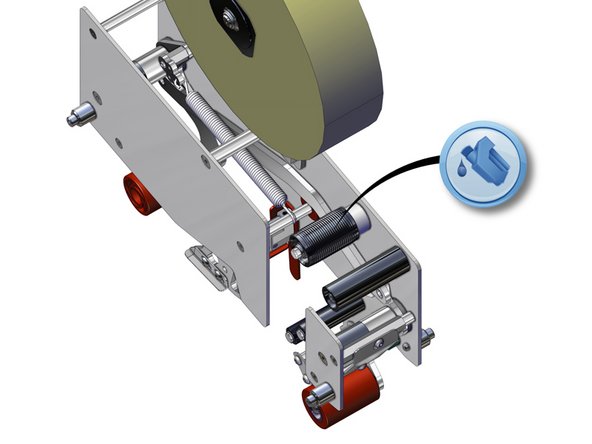 (Weekly) Clean the Clutch Roller with light solvent.