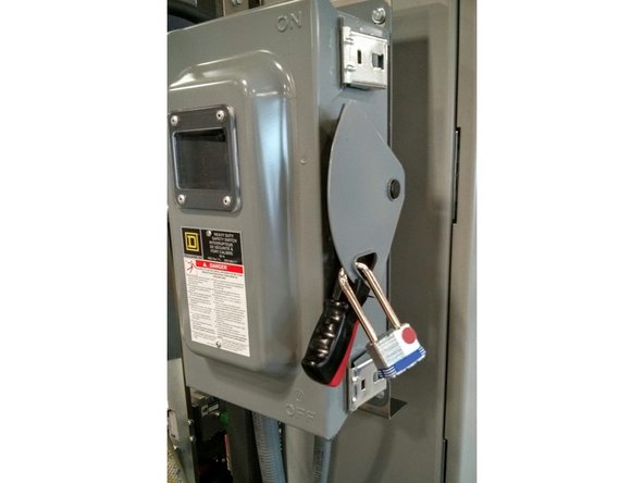 Lock-out the air regulator assembly (FRC).