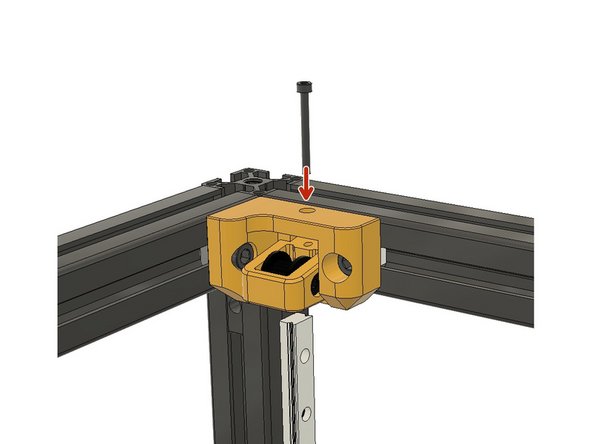 Use an M3 x 30mm socket cap screw to fix the tensioner assembly in its place.