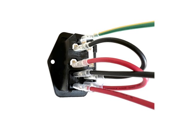 Slide the power socket to the slot on the PSU body and fasten it with an M3 x 6mm Counterbore screw.