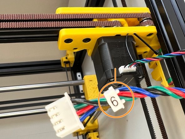 Label the B Motor cable as 6.