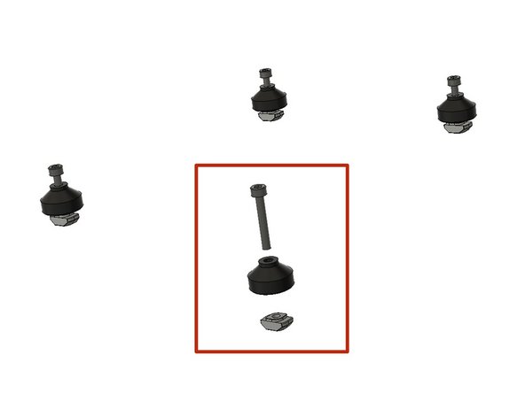 Prepare the M3 x20mm screws and 2020 M3 Drop-in T-Nuts.