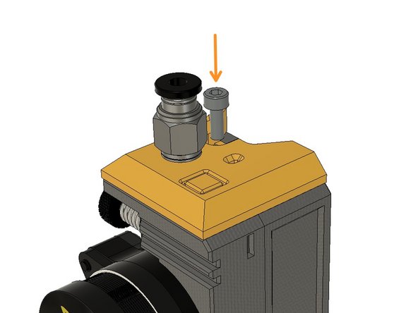 Use an M3 x 8 mm Screw to mount the filament sensor top cover.