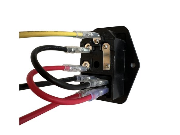 To prepare the Power Socket, connect the cables as seen in the pictures.
