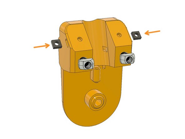 Insert two M3 Square Nuts on the sides.