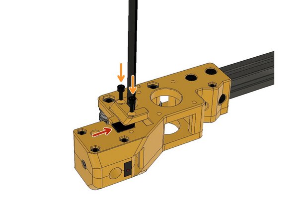 Tighten the belt locks with M3 x 6 Socket Cap Screws to fasten the 9mm Z-Axis Belt ends.