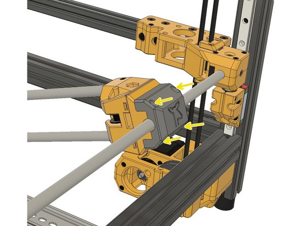 Mount the XR (X-Axis Right) on the XC and tighten the screws.