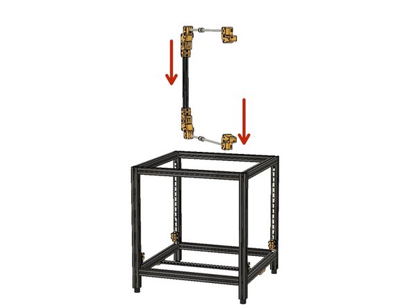 Insert the Gantry in a transverse angle into the frame.