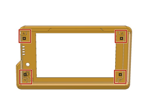 Insert four M3 Square Nuts to the slots on the LCD Housing.