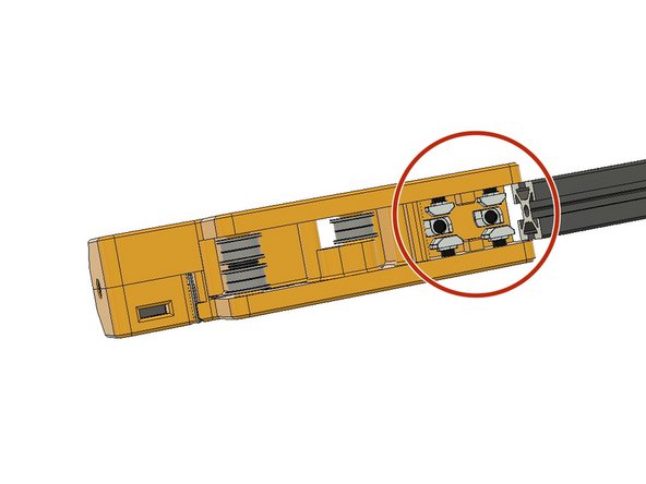Align the T-Nuts and push the 310mm 2020 extrusion in.