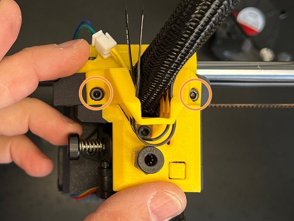 Fix the cable holder with two M3 x 8 mm Screws.