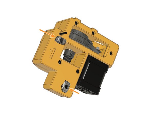 Screw the 3030 M6 T-Nuts and leave 5mm gap between the plastic part.