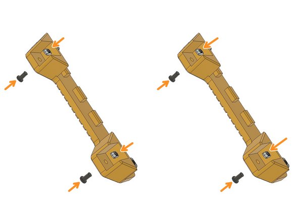 Prepare the M5 x 10mm Ultra-Low Head screws and M5 2020 Drop-in T-Nuts.