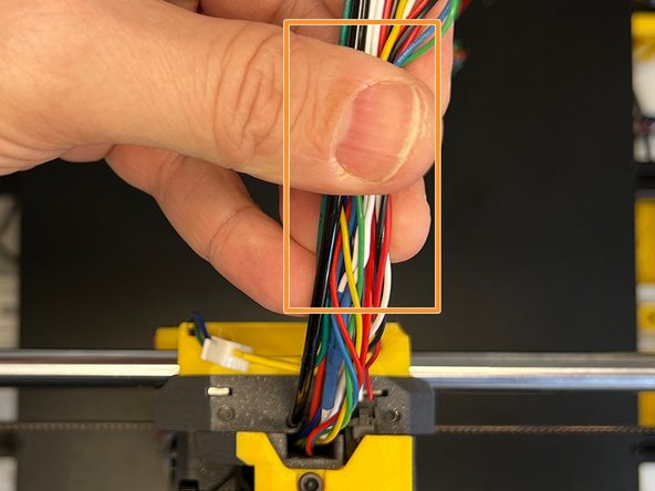 Collect the cables and prepare for the sleve.