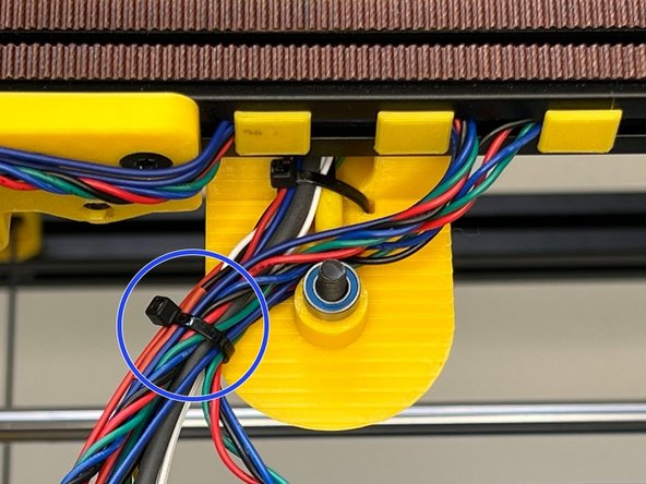 Collect the cables with a zip tie.