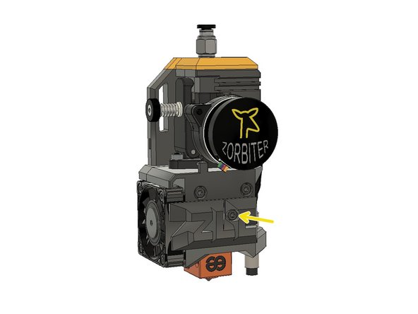 Position the front logo and screw it in its place with an M3 x 8mm Screw.