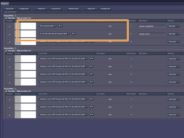 Check if your scan profiles and names were assigned correctly.