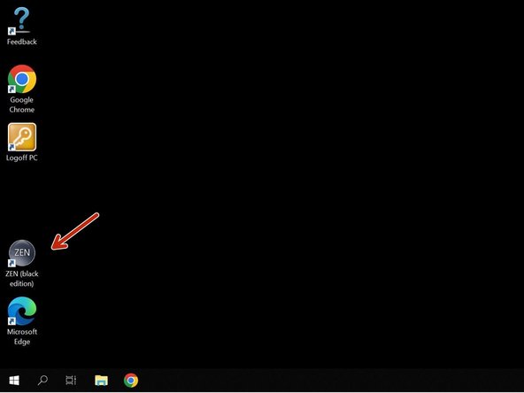 Start the &quot;ZEN (black edition)&quot; software.