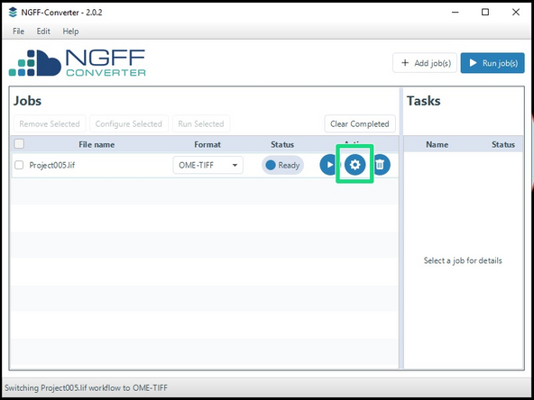 For additional settings, click the 'Settings' button.
