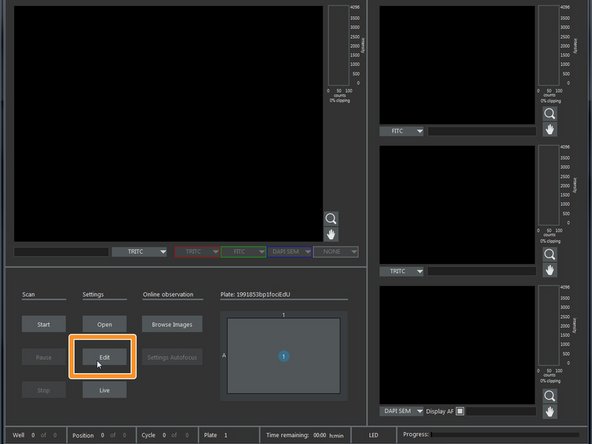 Select &quot;Edit&quot; to define your plate/slide