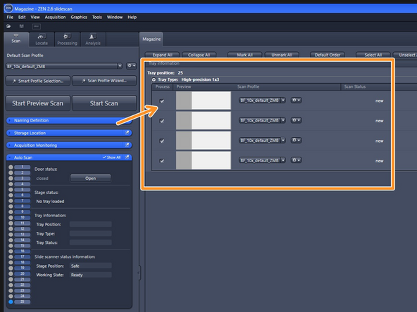 thickness, tissue, and staining